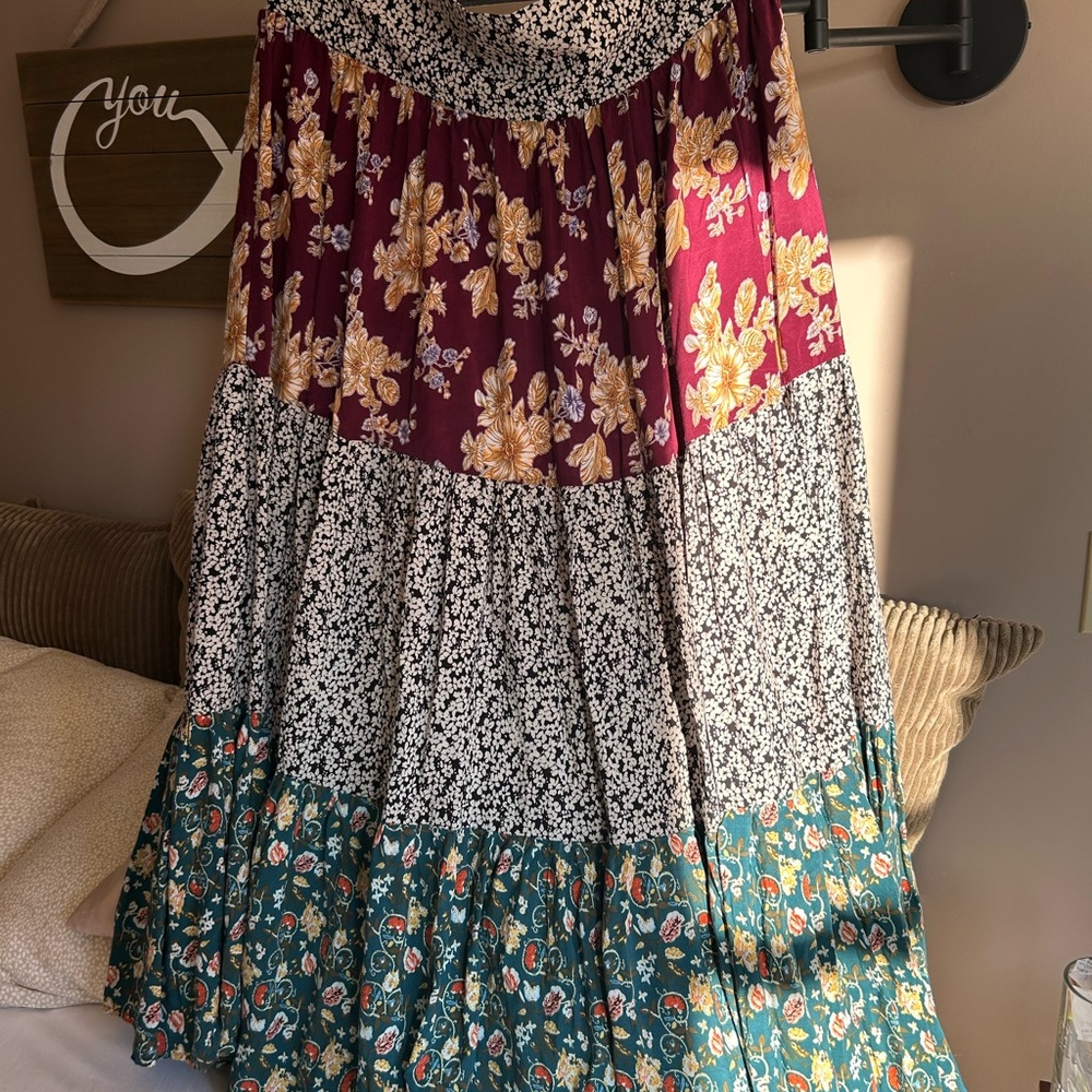 Floral Patchwork Skirt
